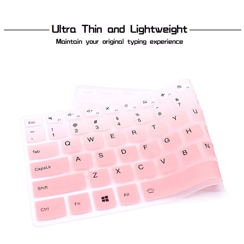 HRH Silicone Keyboard Cover for Lenovo Yoga 720 720s 730 13.3, 15.6,for Yoga C940 C740 C930 13.9",for Lenovo Flex 15/Flex 14,for Lenovo Ideapad 720s 13 Skin Protector,for xiaoxin C7000-Mint Pink - Image 3
